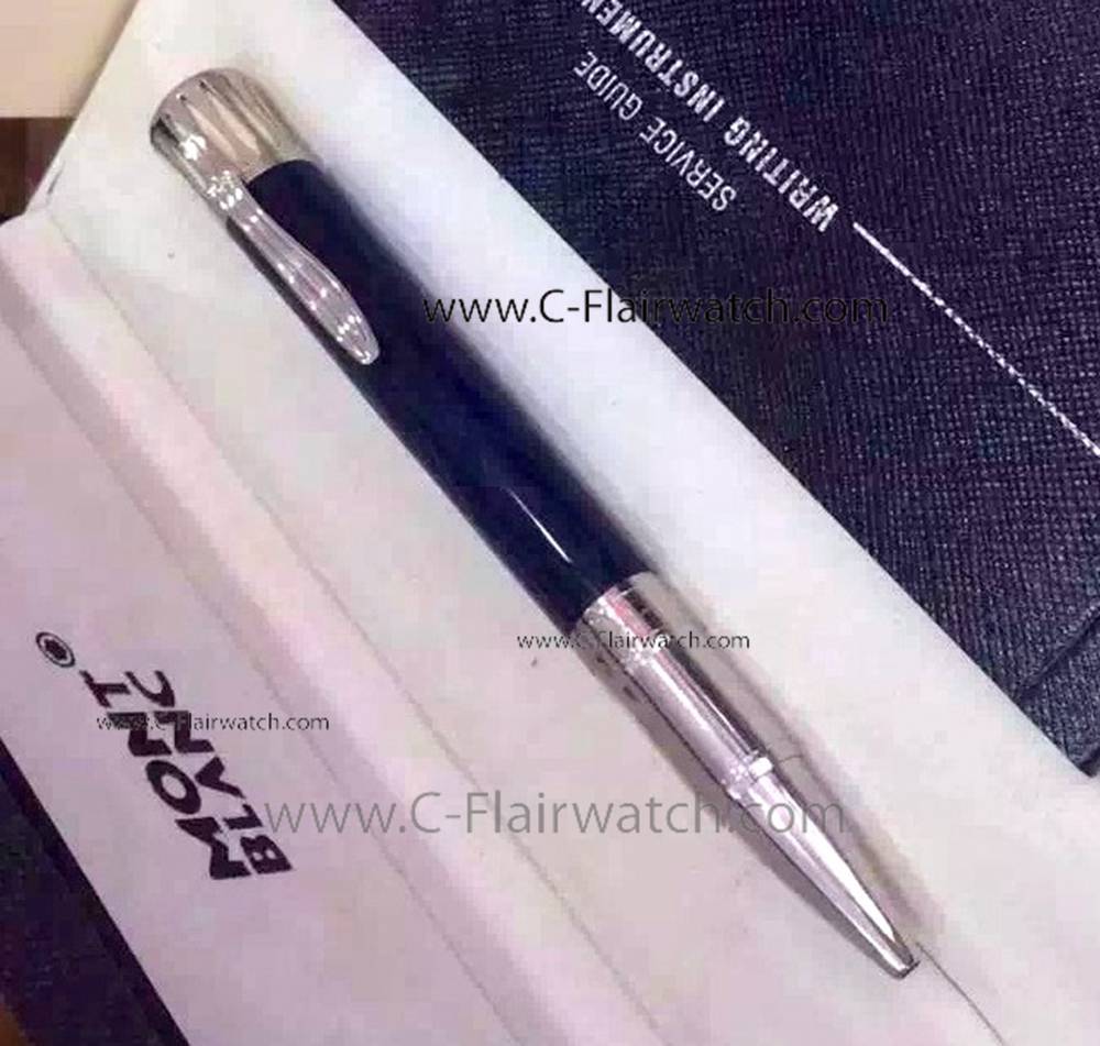 Fake Mont Blanc Pen Limited Edition Mark Twain Blue Ballpoint Pe